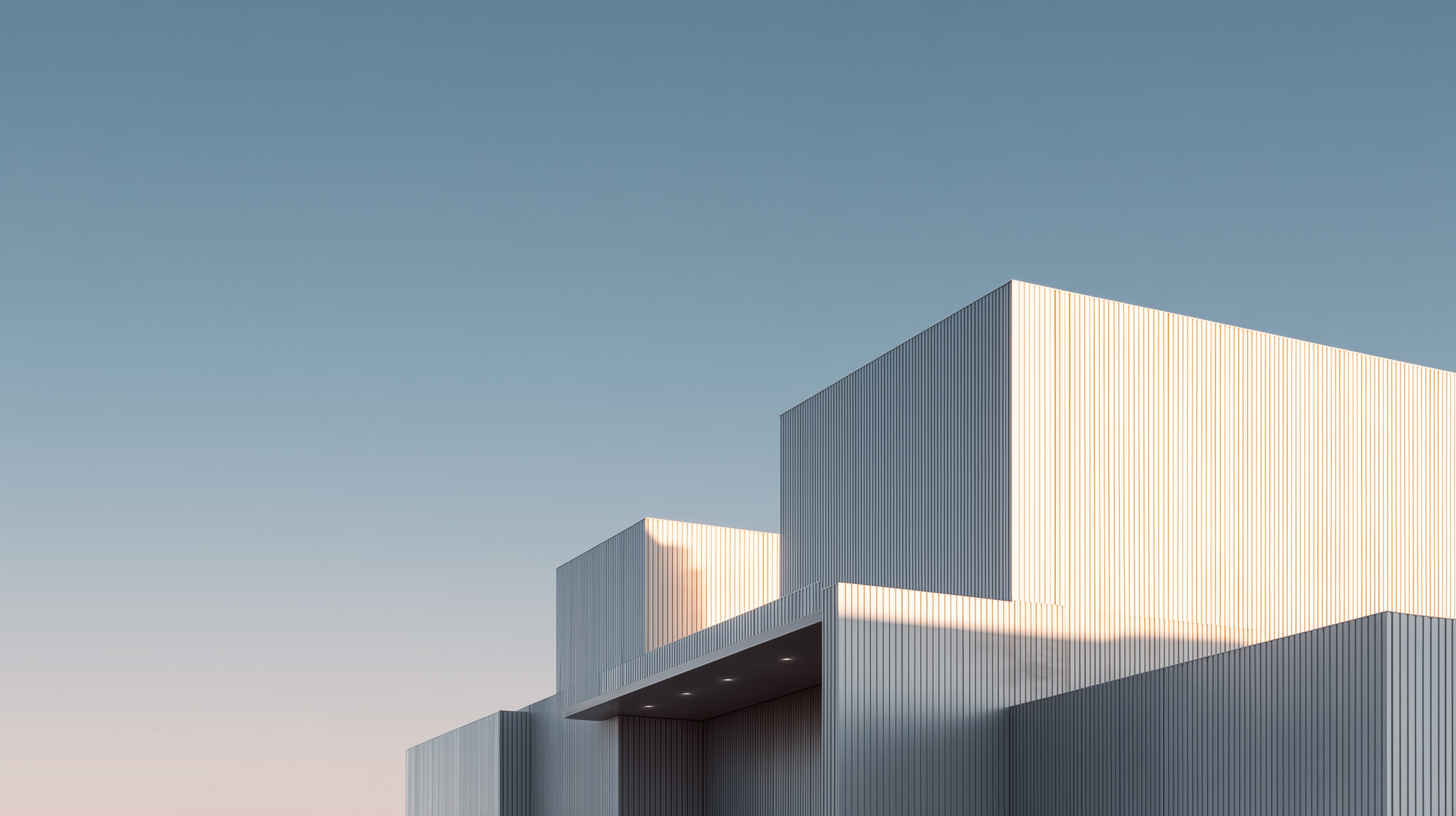 Modern industrial warehouse in Mexico built with steel and metal, ideal for commercial investment