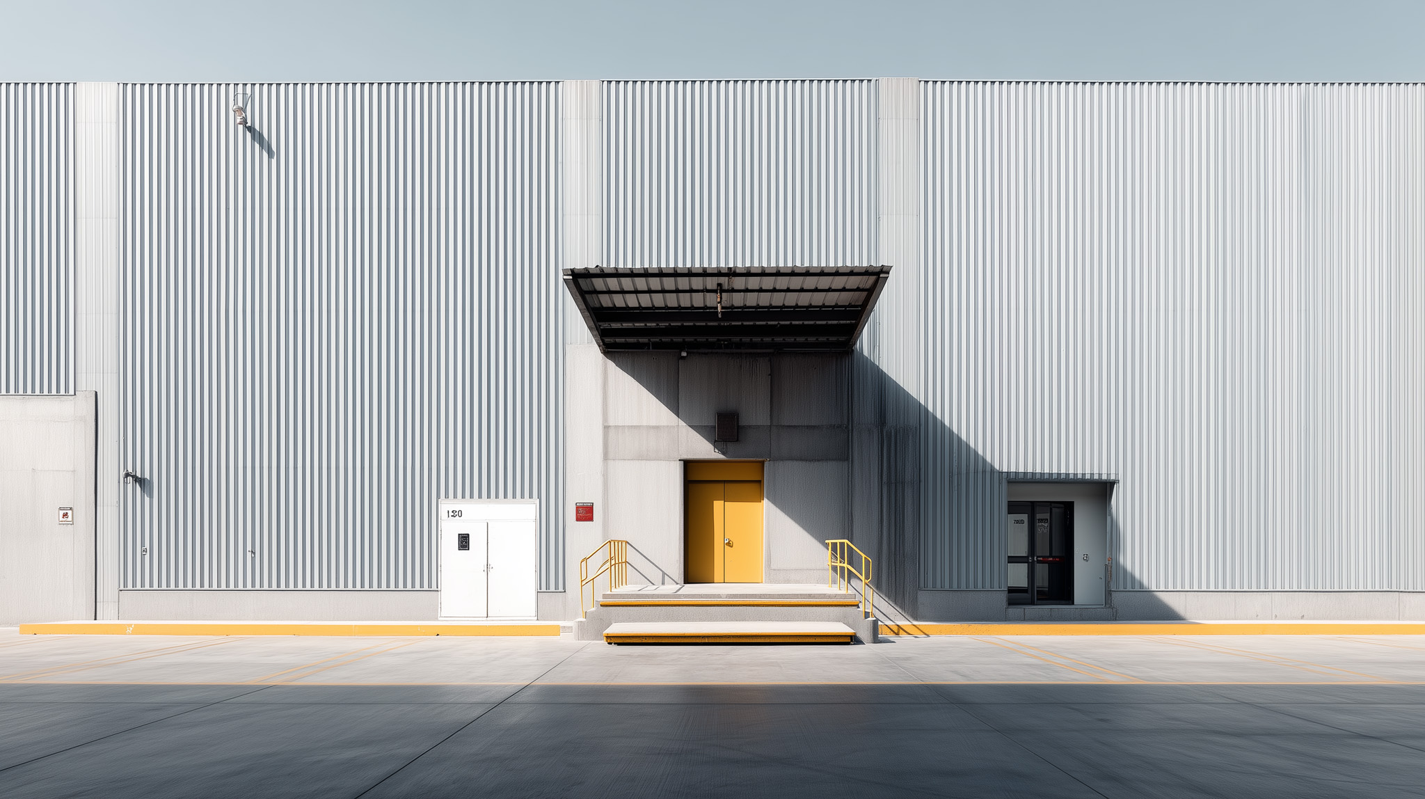 Estructura de bodega industrial utilizada para almacenamiento y logística