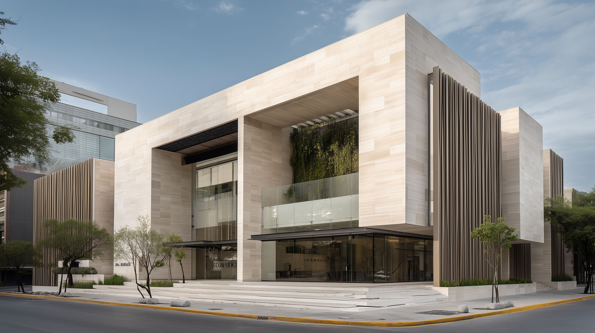 Edificio comercial sostenible en México con diseño moderno y eficiencia energética