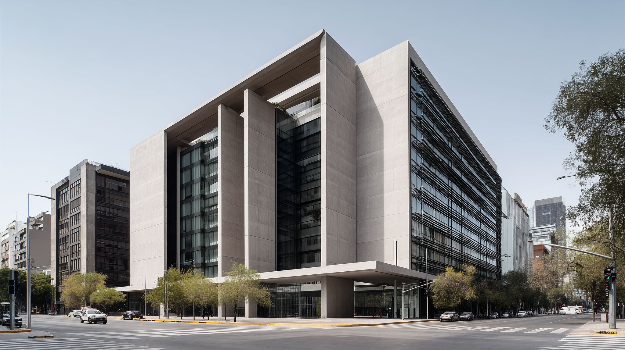 Urban commercial building in Mexico City related to tax obligations and property tax